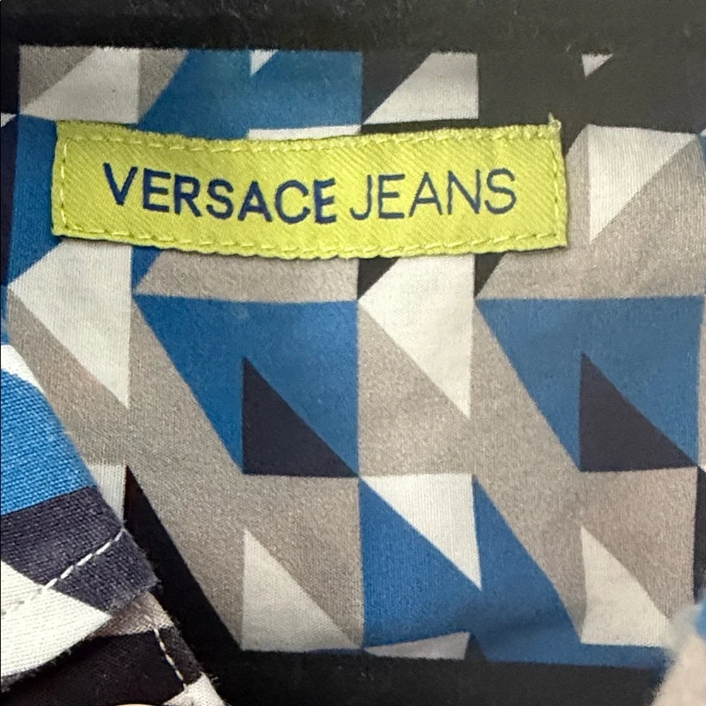 Versace Jeans Collection White Shirt with Blue Accents - Picture 2 of 8